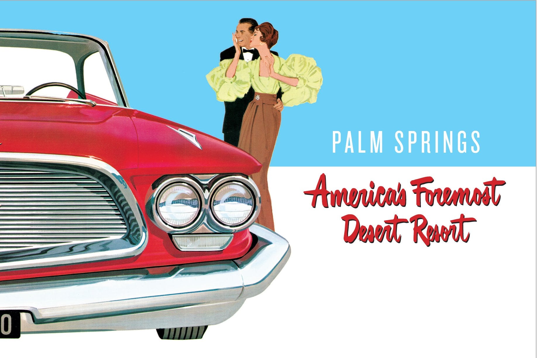 Classic Car Palm Springs Postcards -Set of 4 - Destination PSP