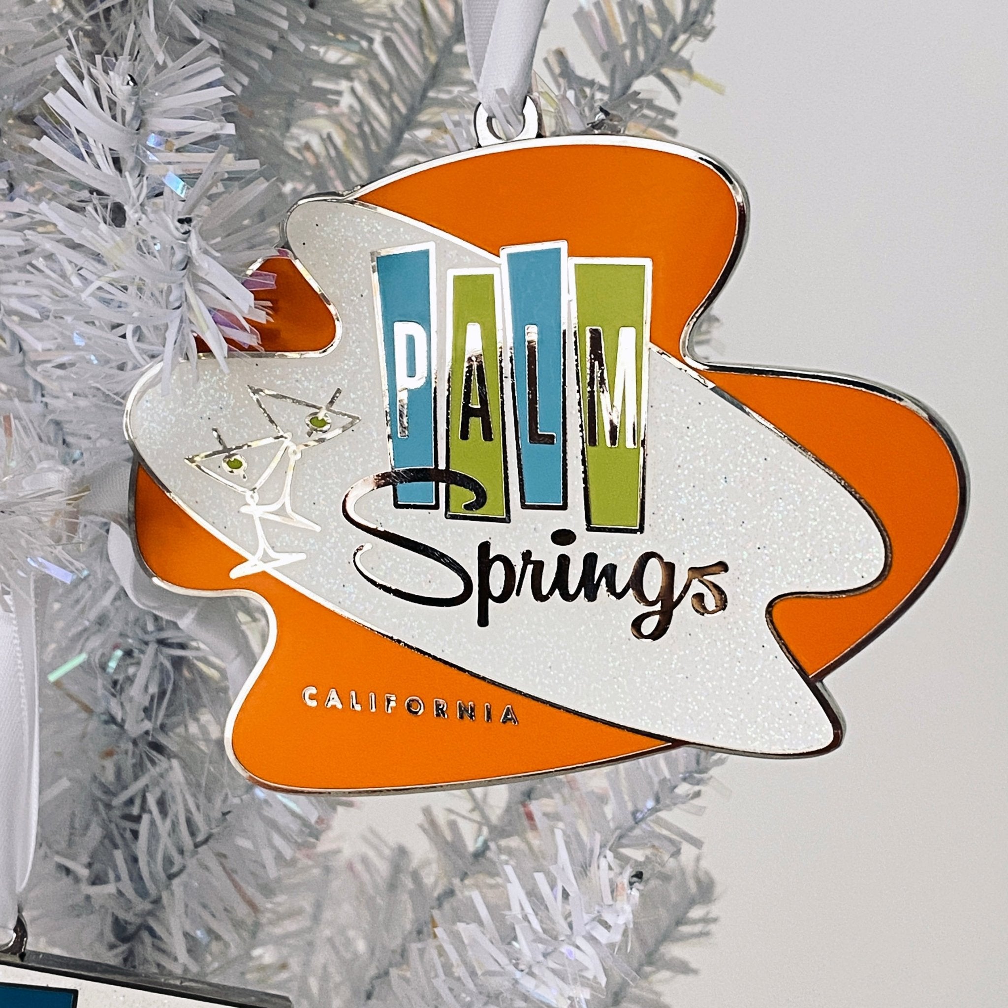 Cloisonne Holiday Ornament - Palm Springs Martini - Destination PSP