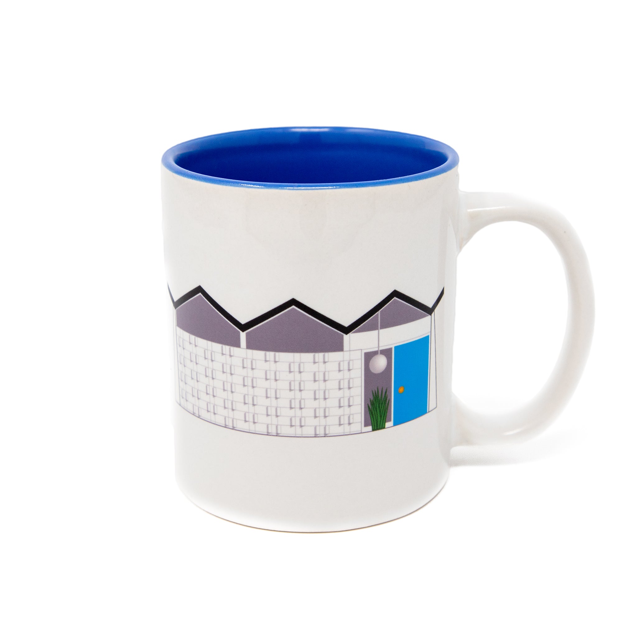 Retro Mid Century Coffee Cup | 1950s Dishes - Folded Plate Roof House Mug