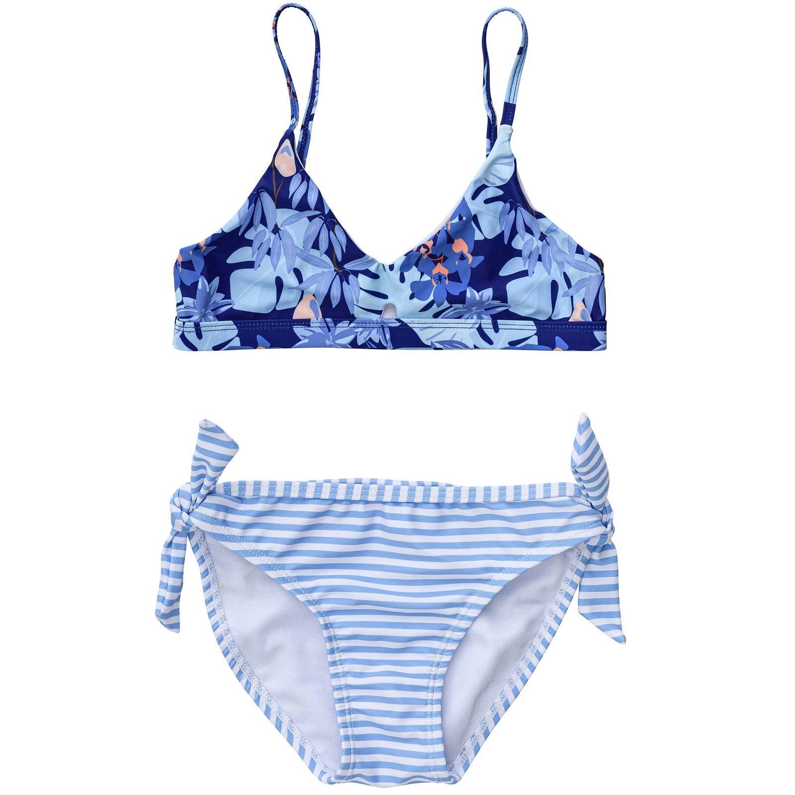 Slip Bikini Firefly Melly II Donna - Fantasia Flower/Stripes Taglia XL - Morbido E Asciugatura Rapida 80% Poliammide 20% Elastan