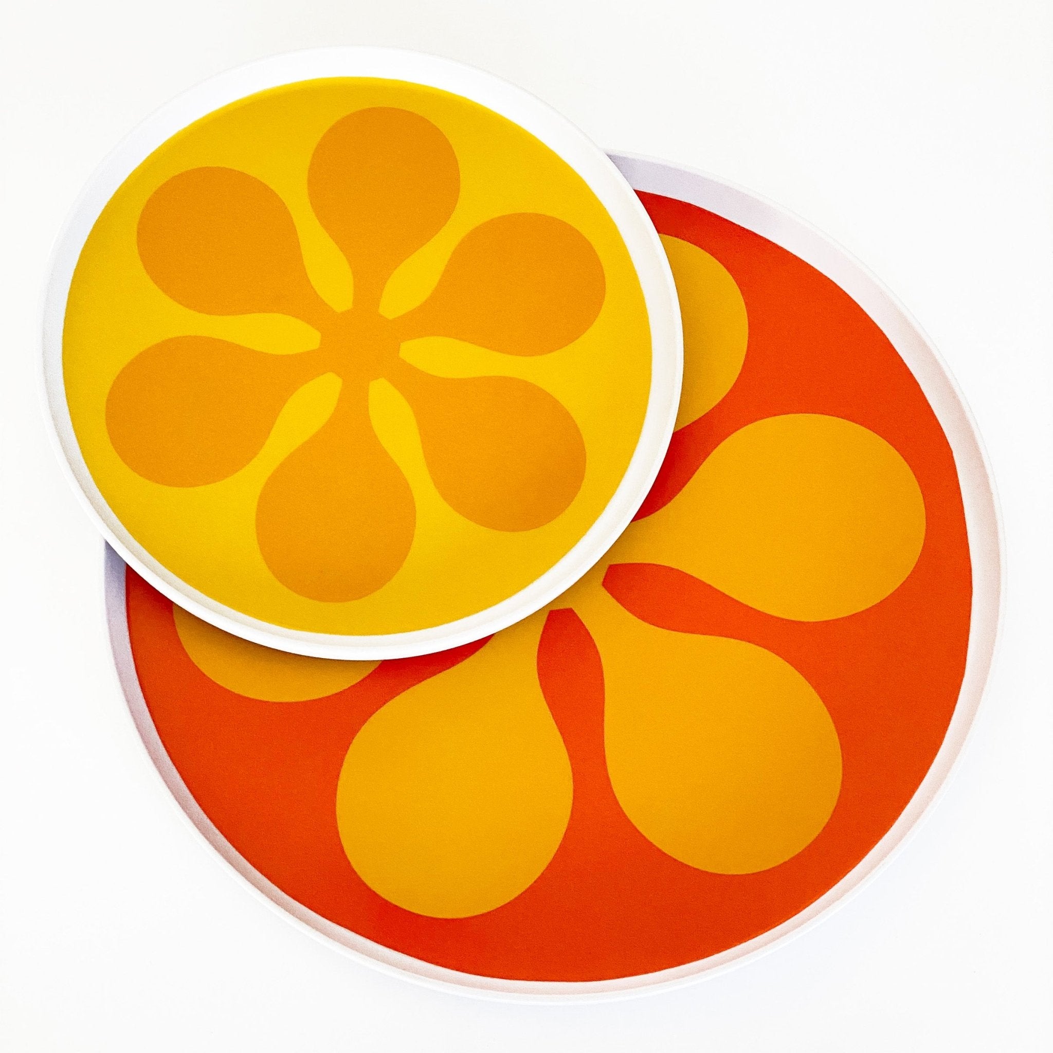 Modfest Melamine Salad Plates - Yellow - Set of 4 - Destination PSP