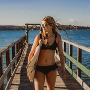 Snapper Rock Black Sustainable Frilled Bikini - Destination PSP