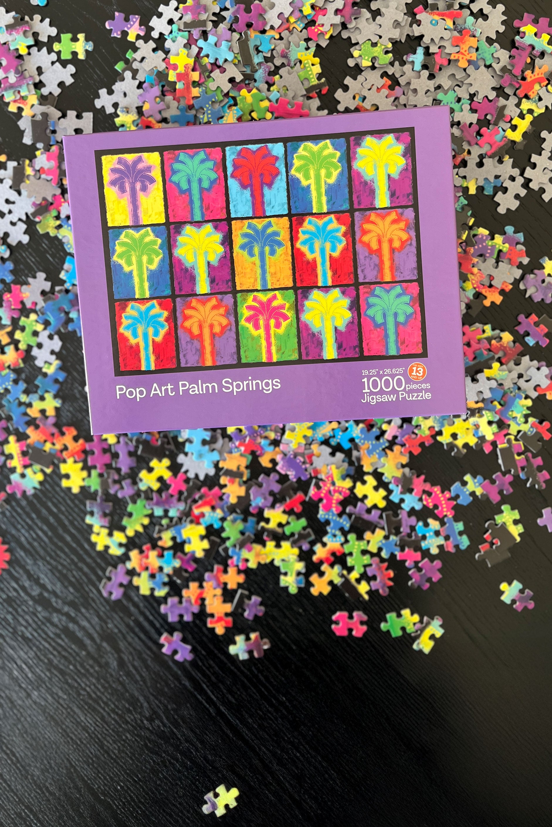 A puzzle with pop art film design