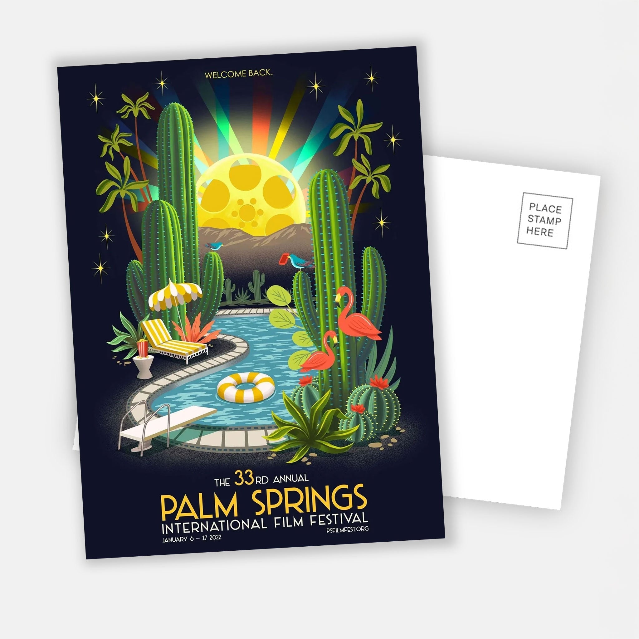 2022 Palm Springs International Film Festival Postcard - Destination PSP