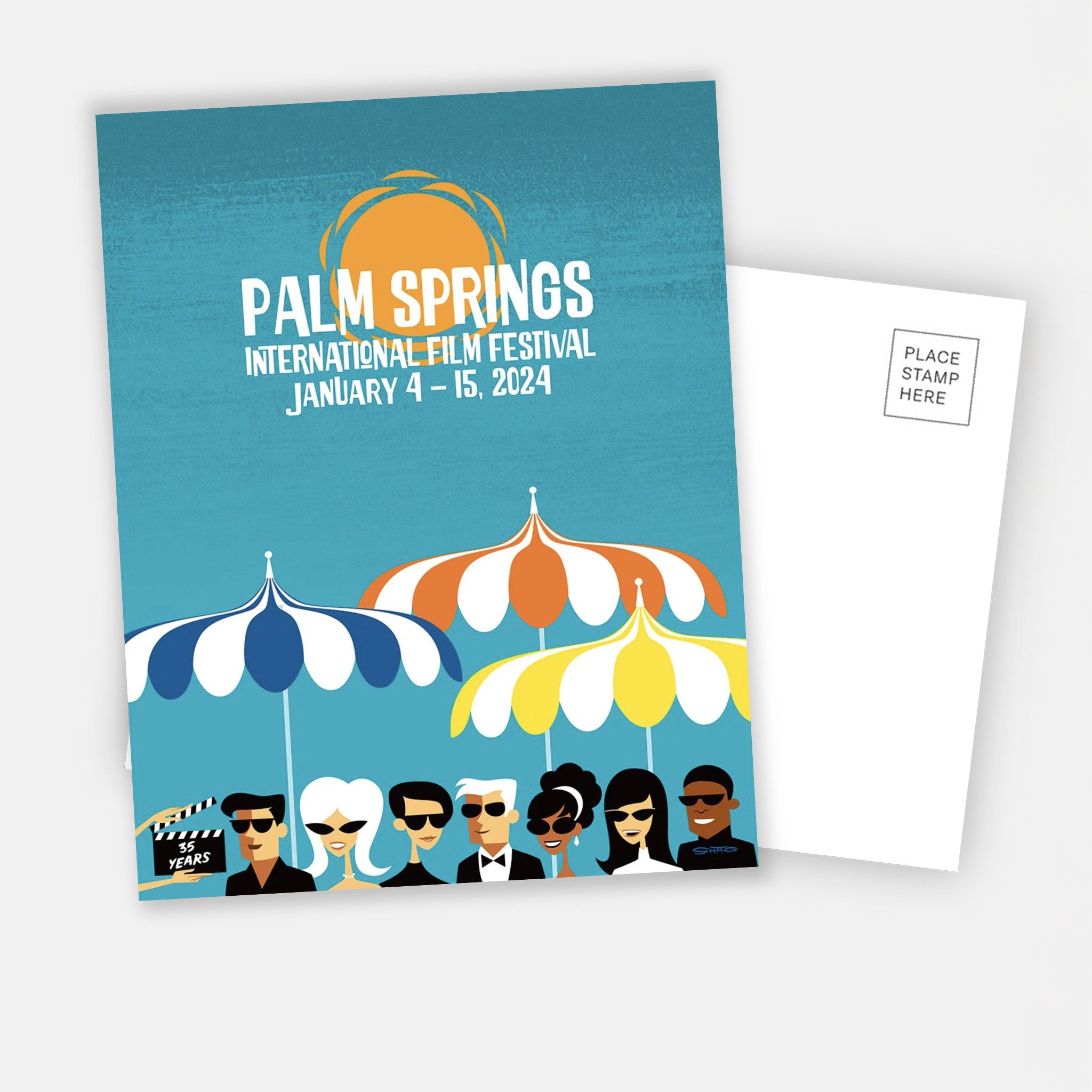 2024 Shag Poster Art - Palm Springs International Film Festival Postcard