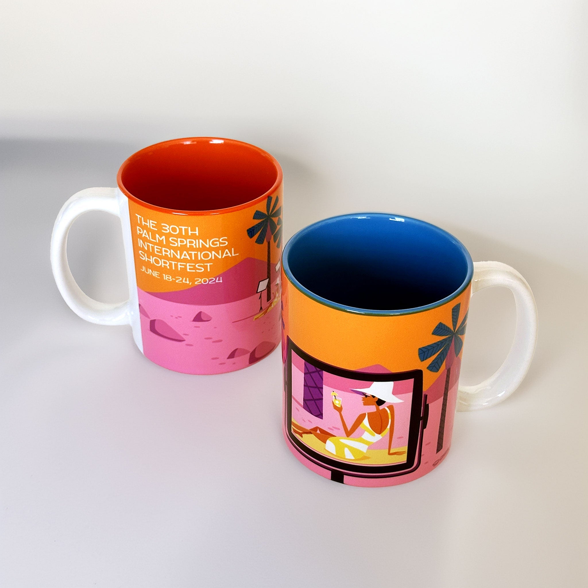 2024 Palm Springs Shortfest by SHAG Mug - Blue - Destination PSP