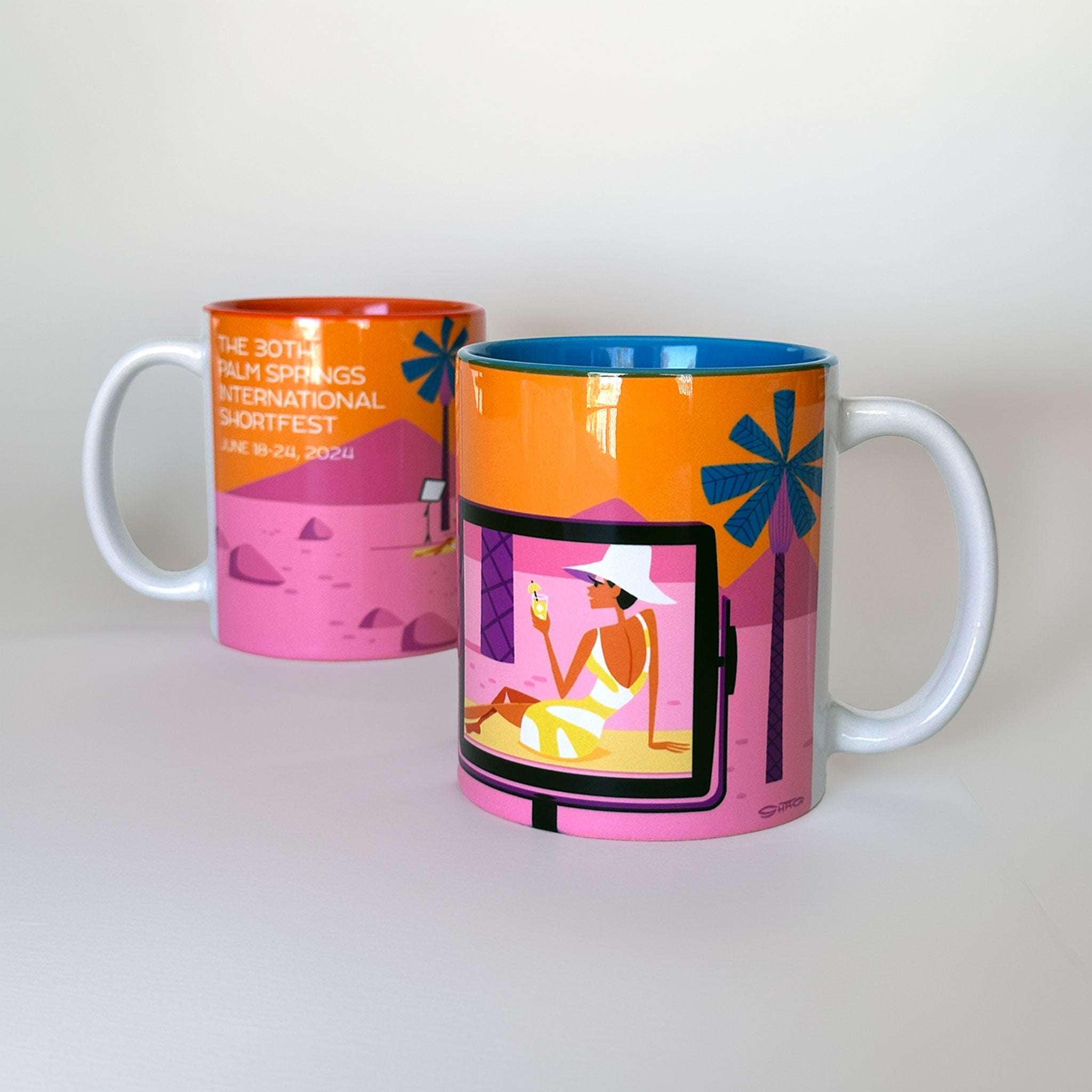 2024 Palm Springs Shortfest by SHAG Mug - Orange - Destination PSP