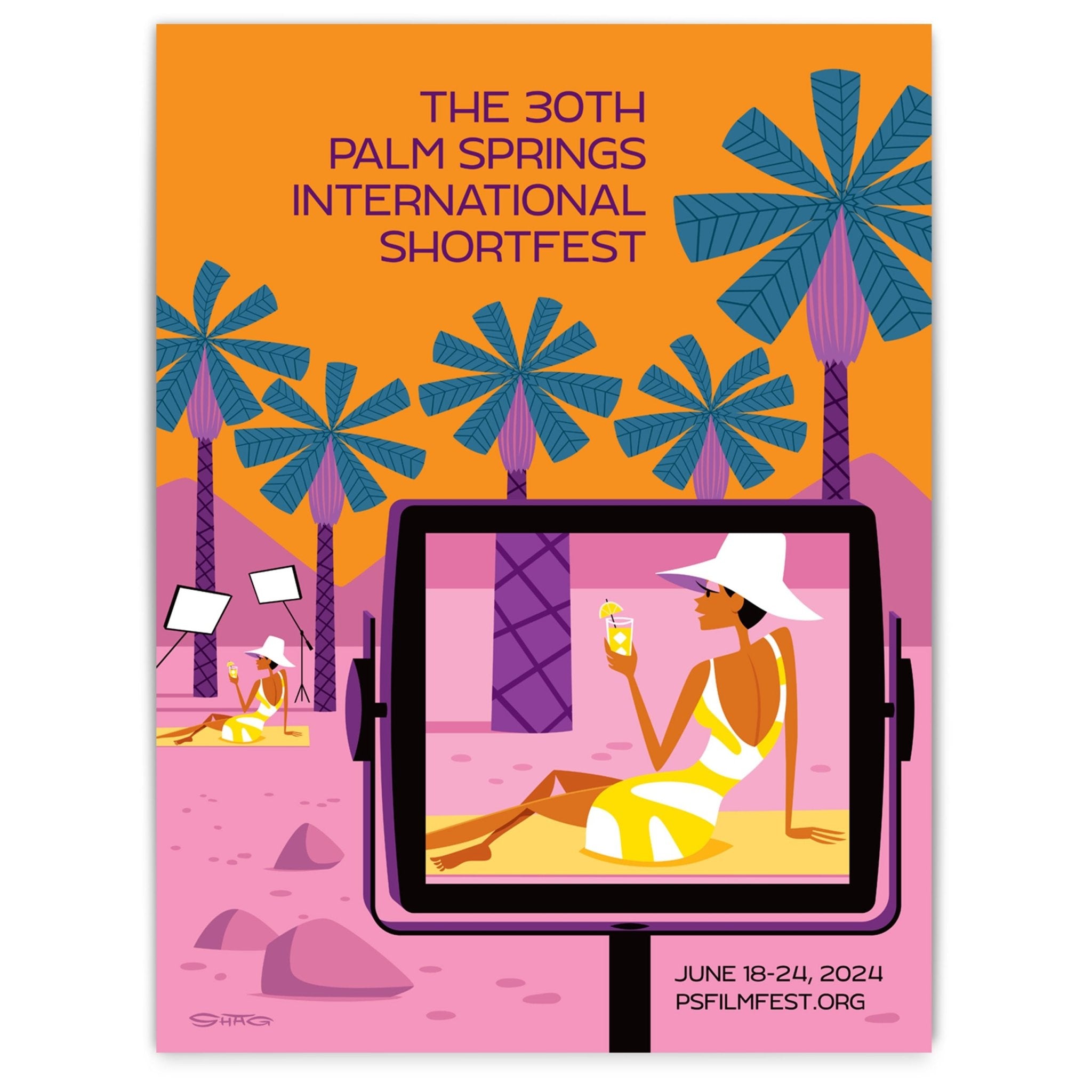 2024 SHAG Palm Springs International Shortfest Poster - Destination PSP