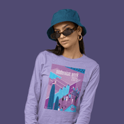 2025 Modernism Week by SHAG Unisex Long Sleeve T-Shirt - Dark Lavender - Destination PSP