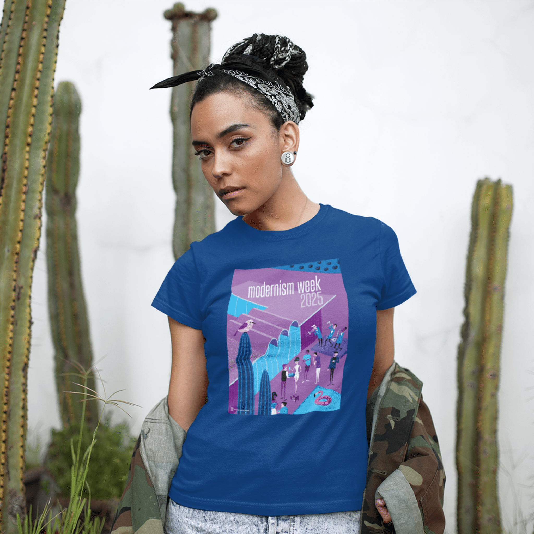 2025 Modernism Week by SHAG Unisex T-Shirt - Cool Blue - Destination PSP