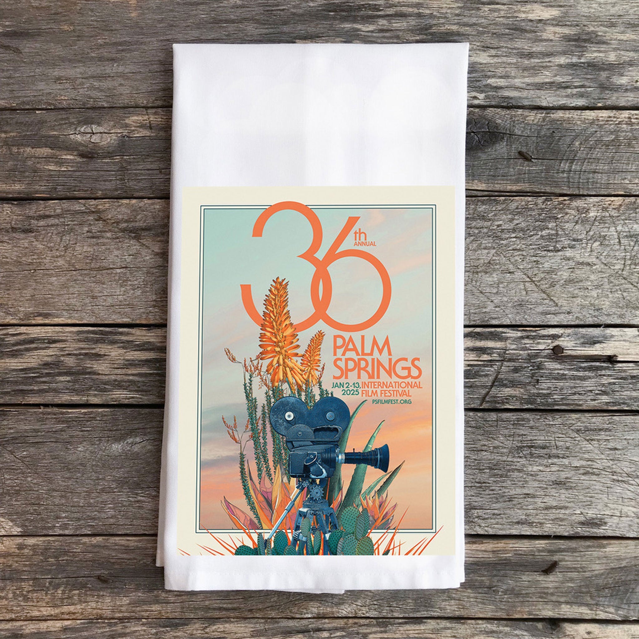 2025 Palm Springs Film Festival Poster Art Dishtowel - Destination PSP