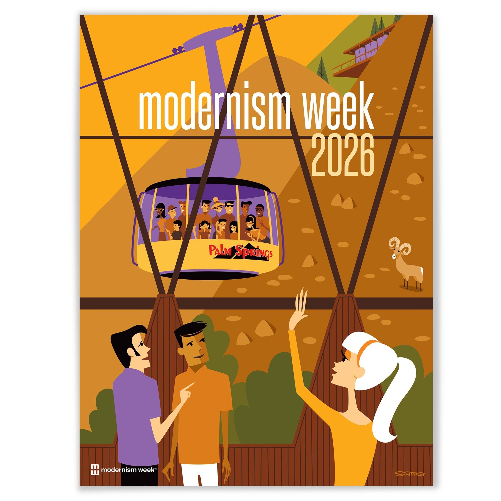 2026 Modernism Week Poster by Shag - Destination PSP