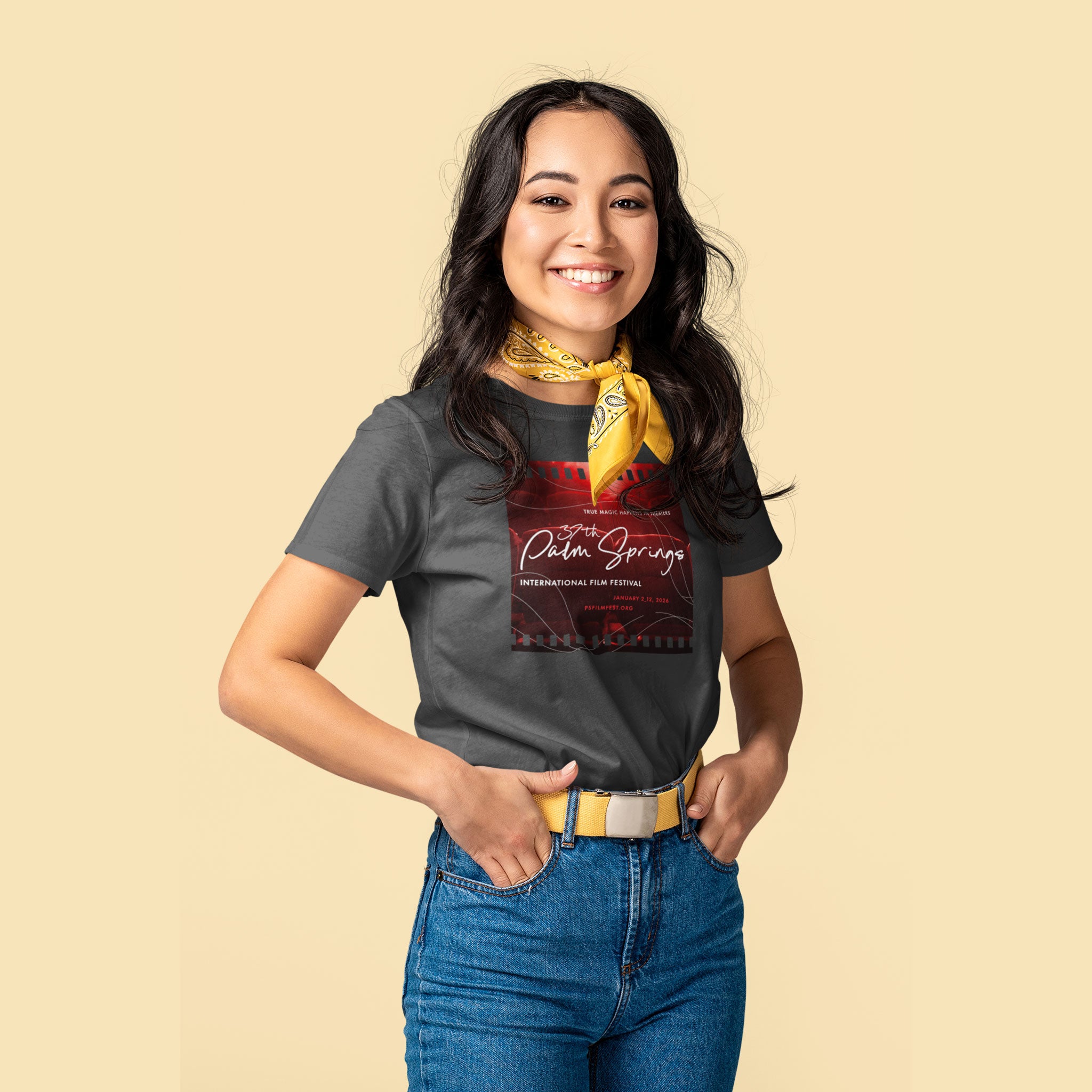 2026 Palm Springs Film Festival Unisex T-shirt - Asphalt Grey