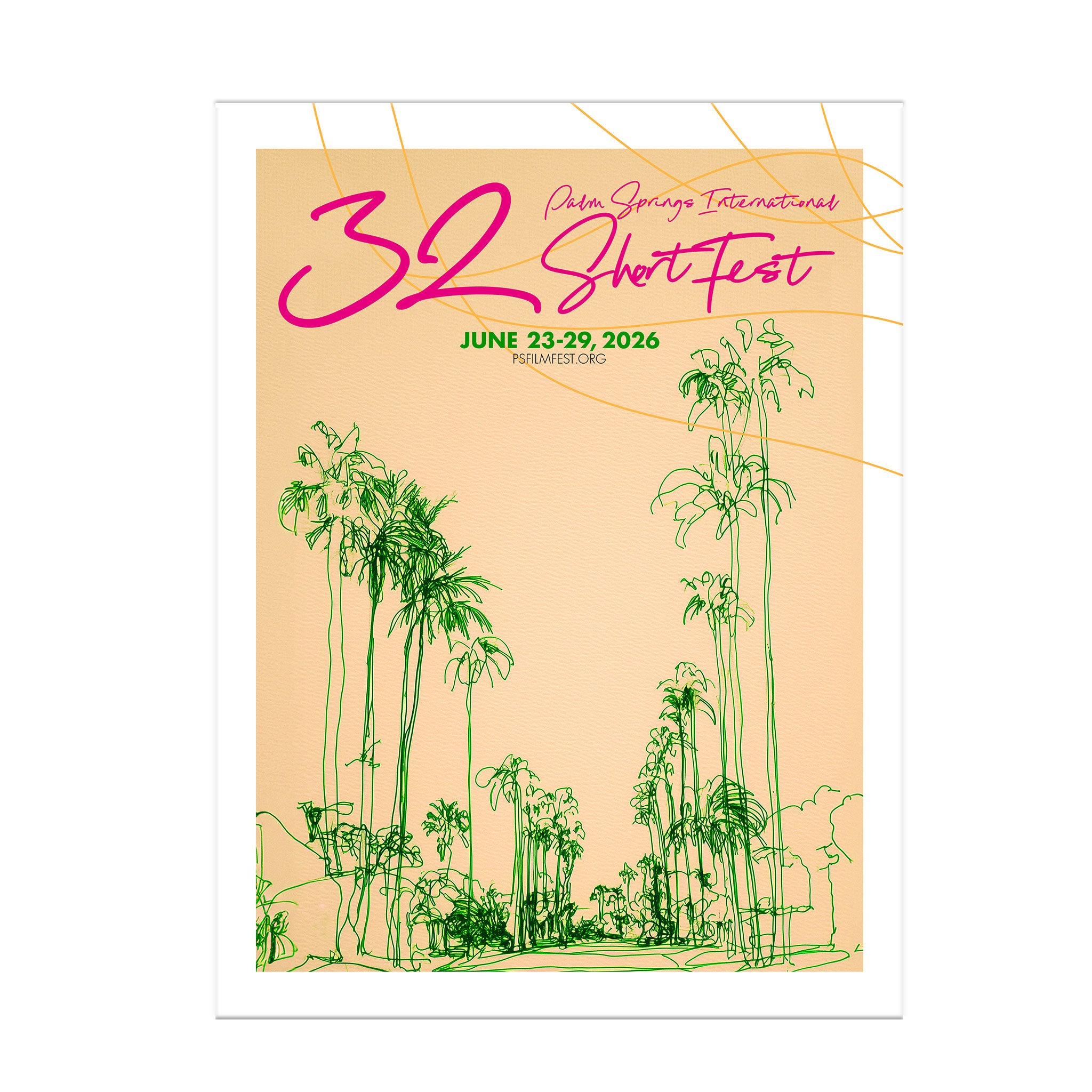 a film fest poster sticker on white