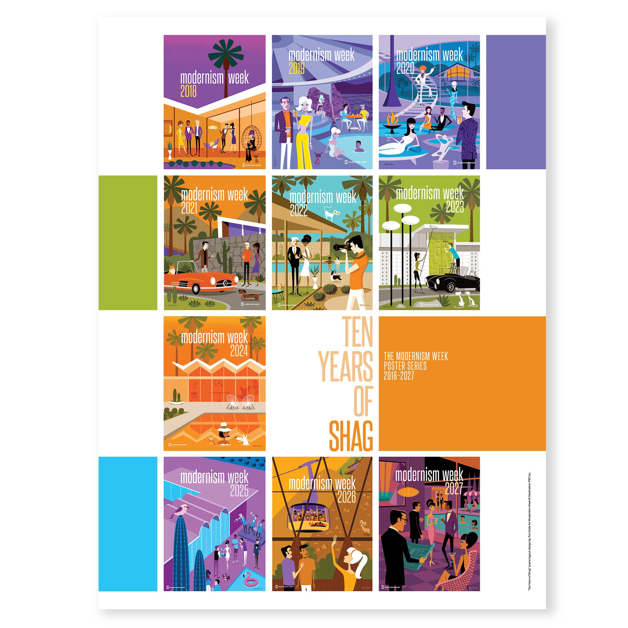 Ten Years of Shag Modernism Week Poster - SINGLE POSTER