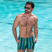 Mod Swim Shorts - Watusi Blue & Green