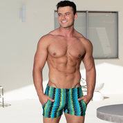 Mod Swim Shorts - Watusi Blue & Green