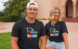 Unisex T-shirt Palm Springs Rainbow - Black
