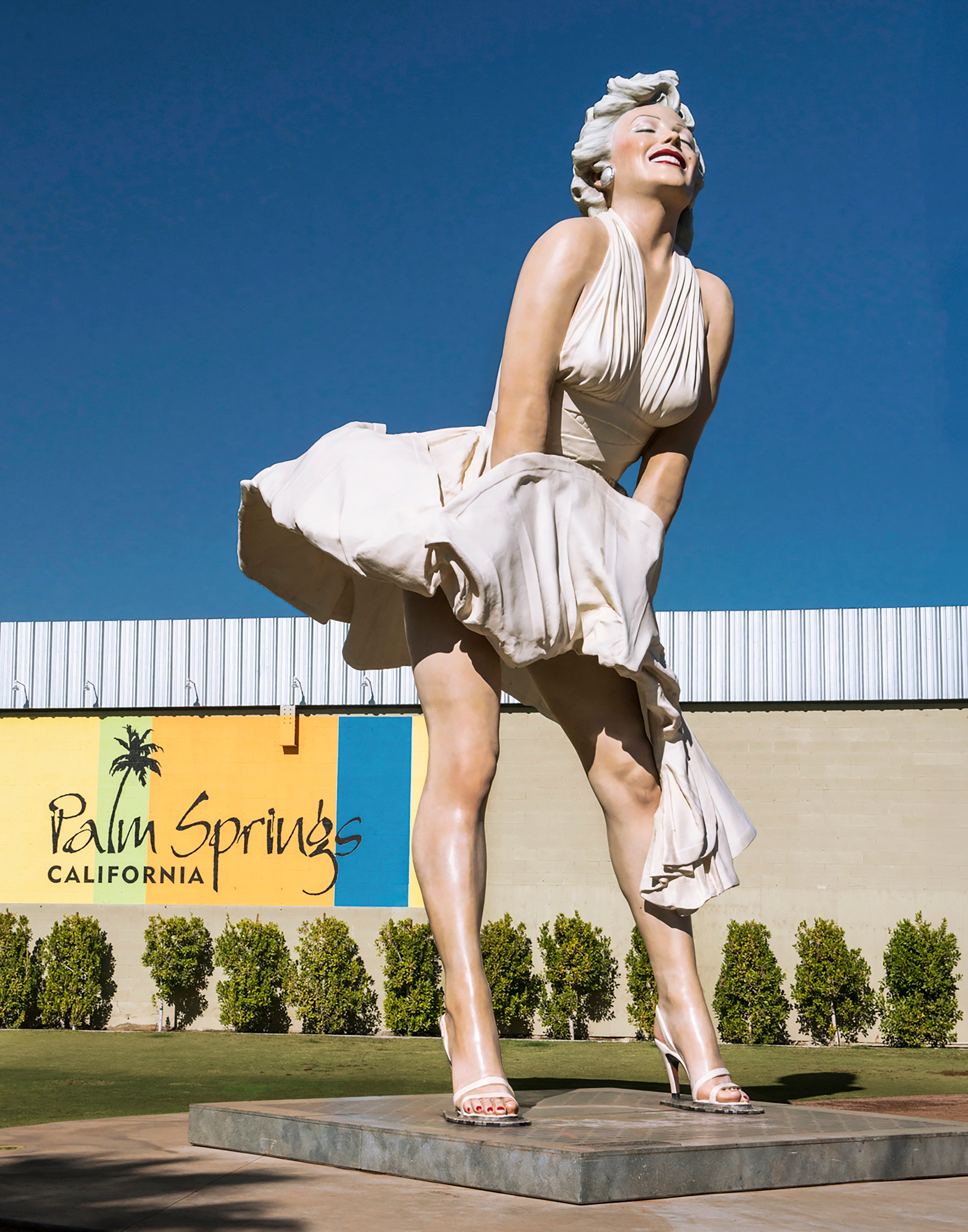 Statue of a famous actress in Palm Springs, California