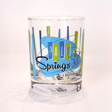 Palm Springs Martini Old Fashioned Glass - Blue Green