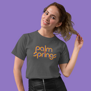 Palm Springs Disco Rainbow Unisex T-shirt - Asphalt