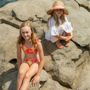 Snapper Rock Pop of Sunshine Frill Crop Bikini