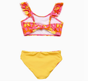 Snapper Rock Pop of Sunshine Frill Crop Bikini