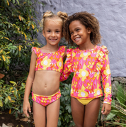 Snapper Rock Pop of Sunshine Frill Crop Bikini