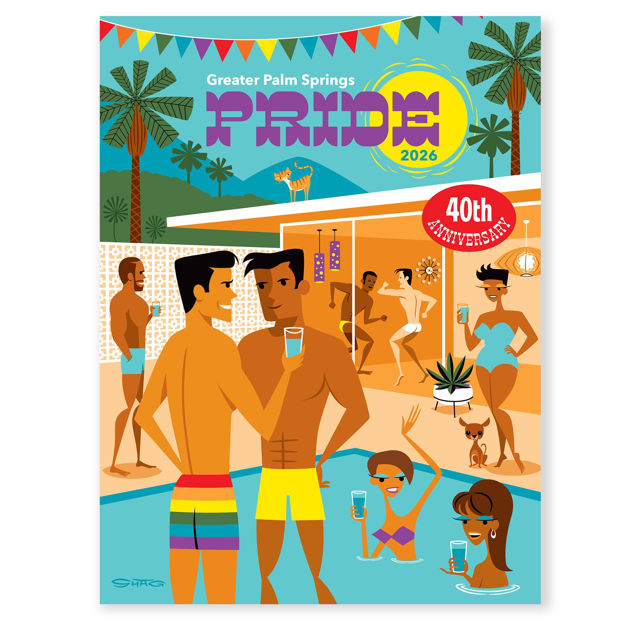 2026 Greater Palm Springs Pride Official Poster by Shag