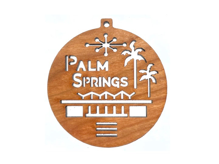 Wooden Ornament - Palm Springs Folded Plate