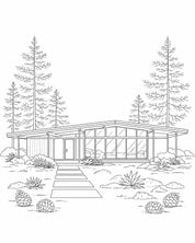 Mid-Century Modern: An Architectural Coloring Book