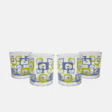 Atomic Acrylic Old Fashioned Glass - Set of 4 - Blue Green