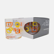 Atomic Acrylic Old Fashioned Glass - Set of 4 - Orange Yellow - Destination PSP