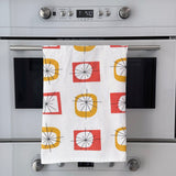 Atomic Design Cotton Dish Towel - Orange yellow