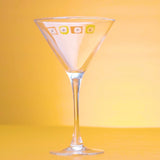 Atomic Martini Glass - Orange Yellow