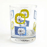 Atomic Old Fashioned Glass - Blue Green