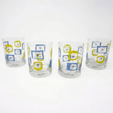 Atomic Old Fashioned Glass Set of 4 - Blue Green