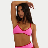 Beach Riot Leona Swim Top - Electric Pink