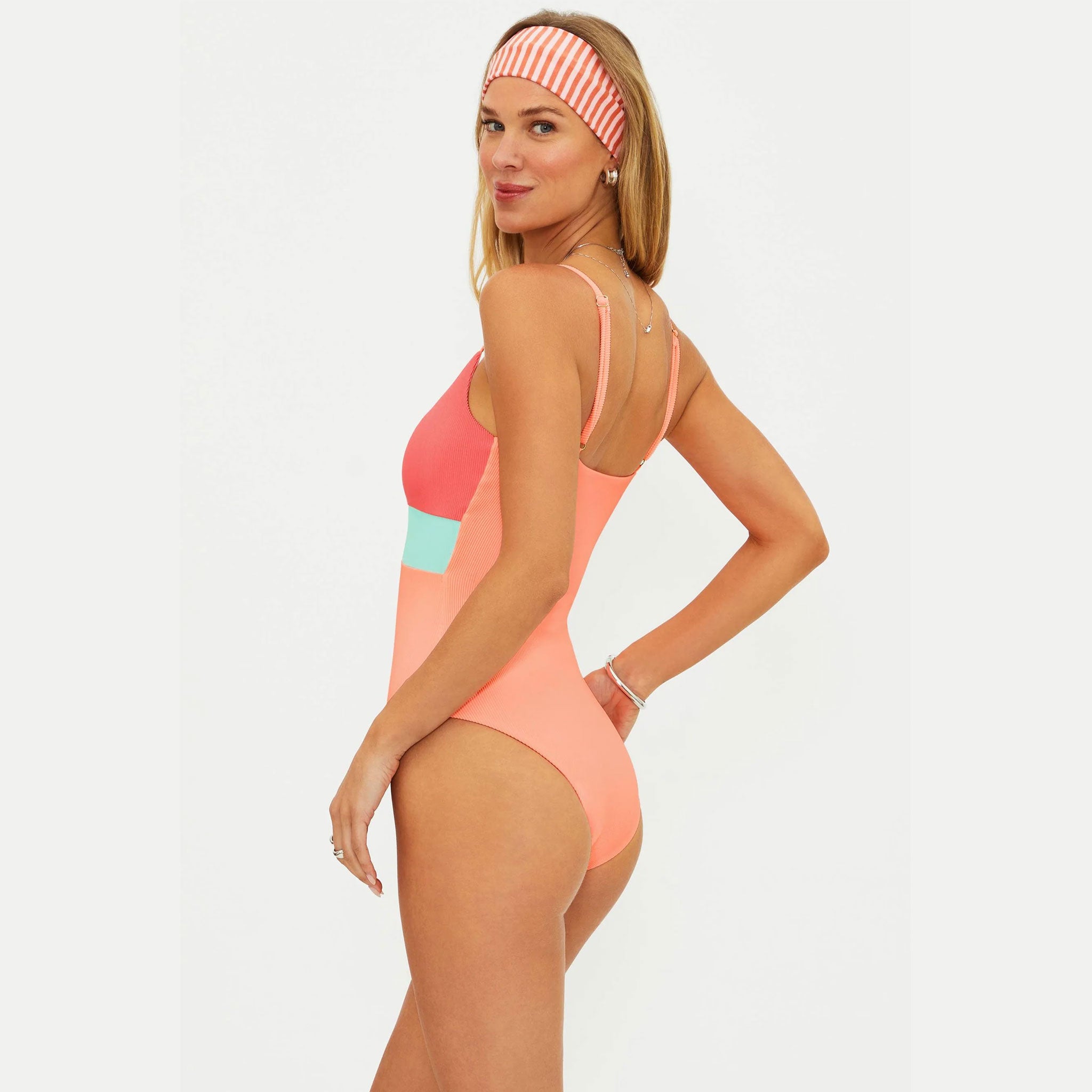 Beach Riot Leslie One Piece Swimsuit - Guava Jelly