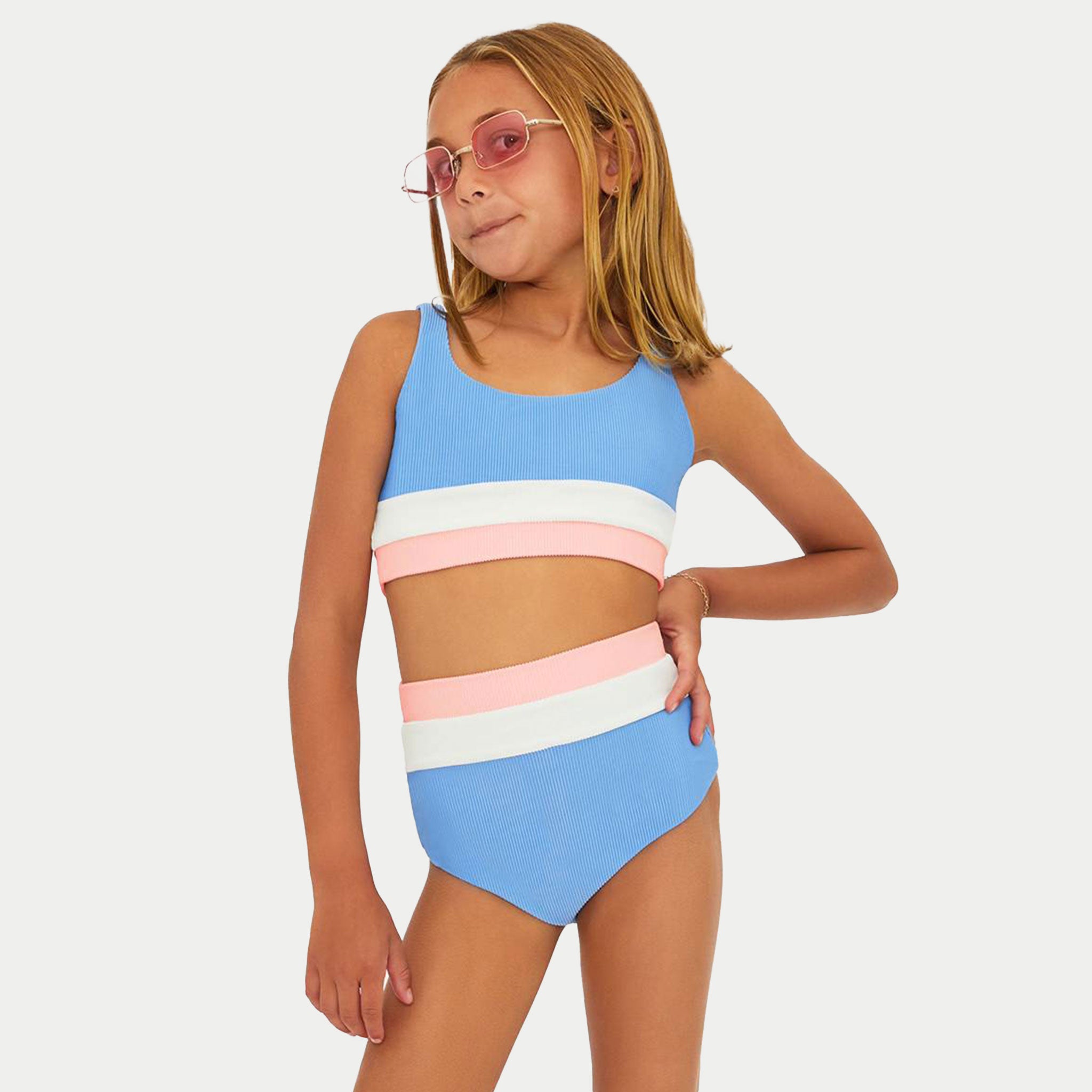 Beach Riot Little Mackenzie & Heidi Bottom Swimsuit - Alps Colorblock