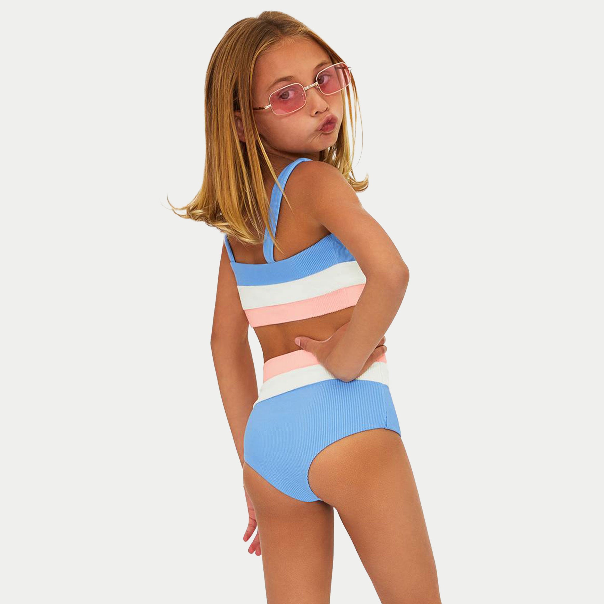 Beach Riot Little Mackenzie & Heidi Bottom Swimsuit - Alps Colorblock