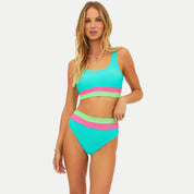 Beach Riot Heidi Swimsuit Bottom - Strawberry Ice Colorblock