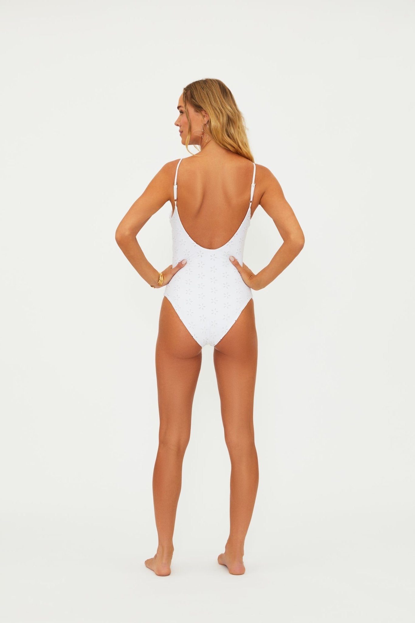 Beach Riot Reese One Piece Swimsuit - White Magnolia Eyelet - Destination PSP
