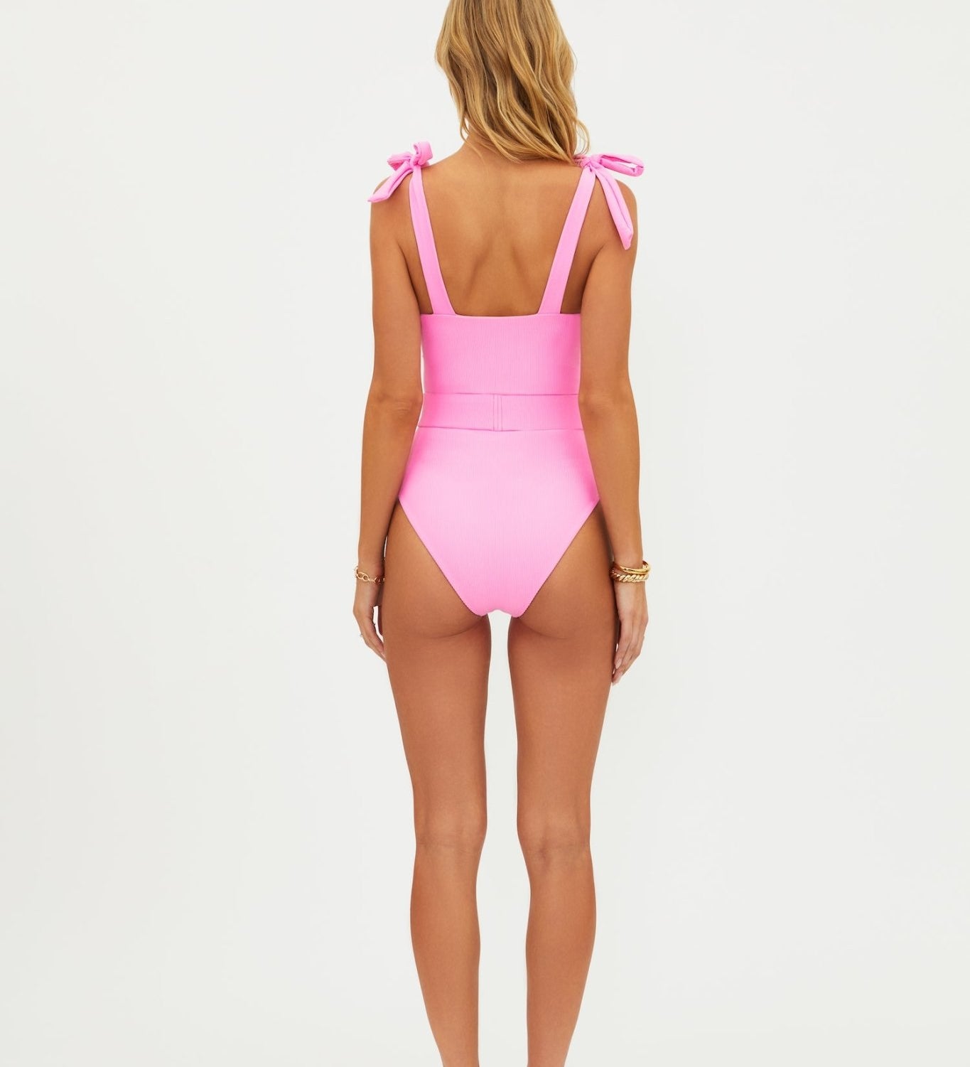 Beach Riot Sydney One Piece Belted Swimsuit - Prism Pink - Destination PSP
