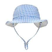 Kids Seaside Gingham Reversible Bucket Hat