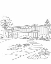 Mid-Century Modern: An Architectural Coloring Book