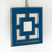 Cloisonne Enamel Holiday Ornament - Breeze Block Palm Springs - Destination PSP