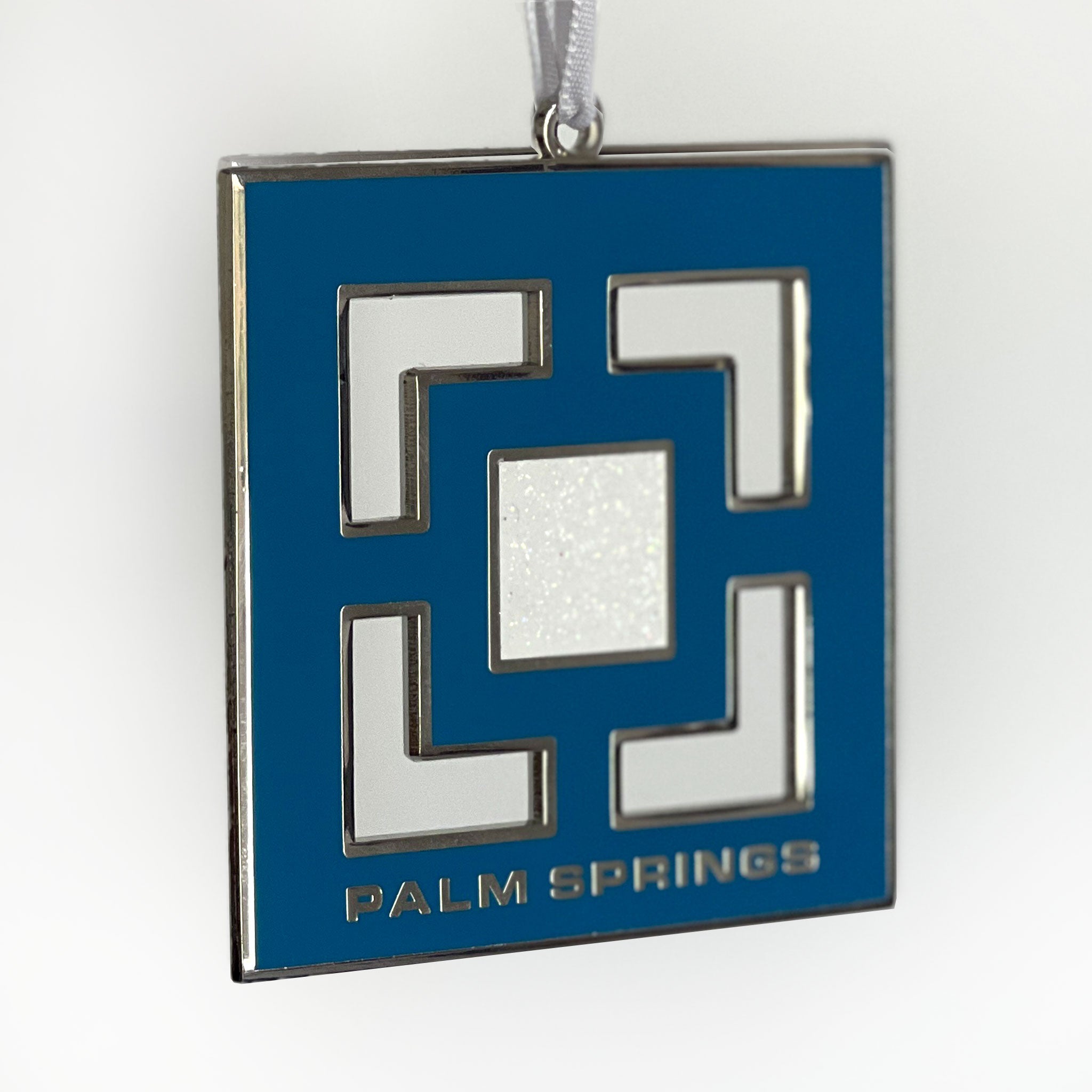 Cloisonne Enamel Holiday Ornament - Breeze Block Palm Springs - Destination PSP