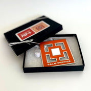 Cloisonne Enamel Holiday Ornament - Breeze Block Palm Springs - Destination PSP