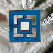 Cloisonne Enamel Holiday Ornament - Breeze Block Palm Springs - Destination PSP
